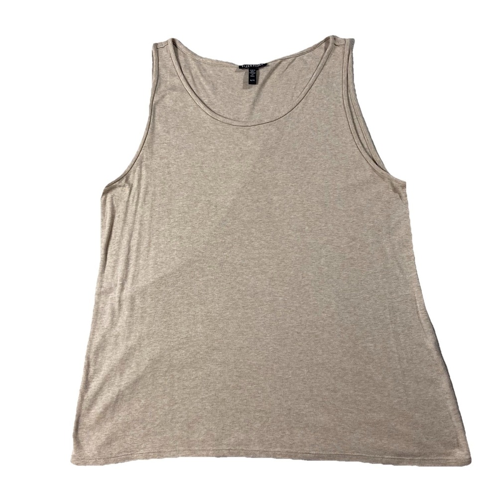 Eileen Fisher Tank Top Tee Neutral Beige Women's XL Elevated Basics Minimalist
